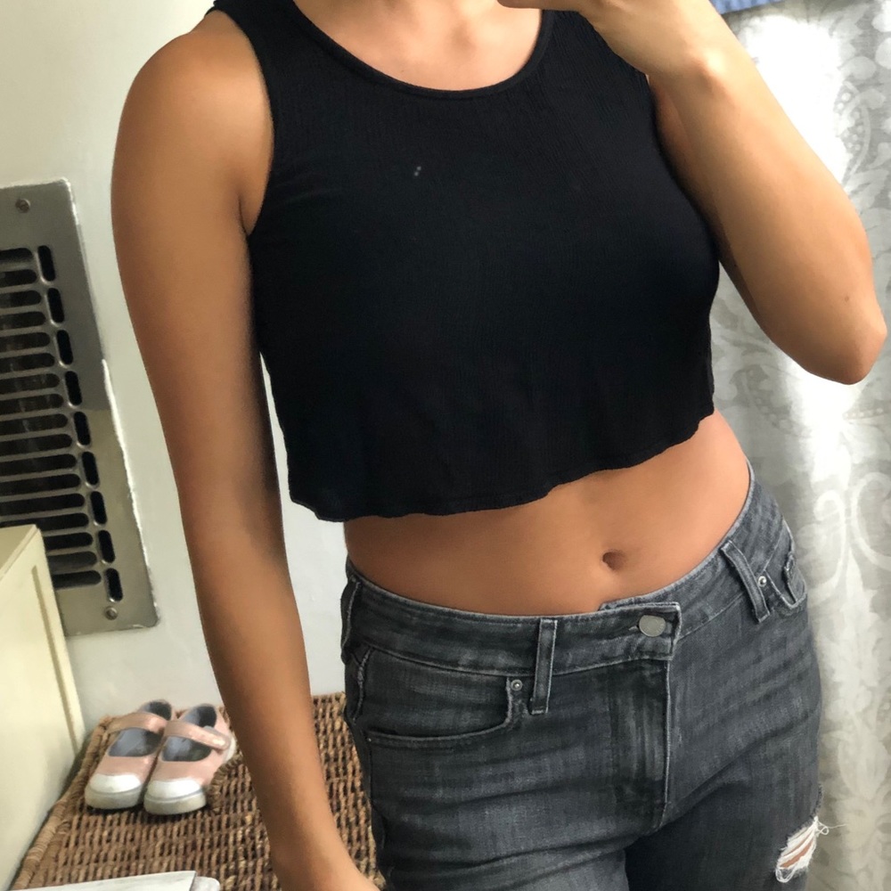 Simple crop top with open back